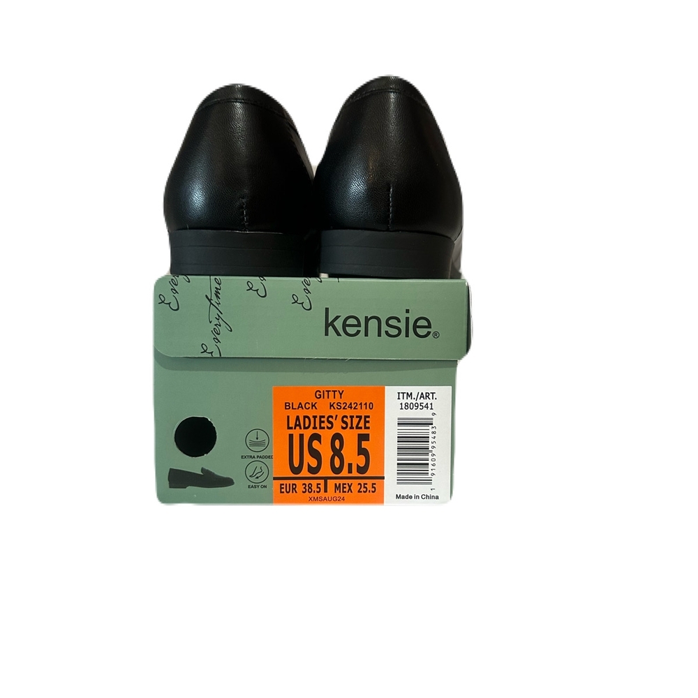 Kensie Ladies Penny Black Loafers - Picture 6 of 6